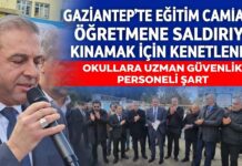Eğitim camiası Gaziantep’te öğretmene saldırıyı kınamak için kenetlendi