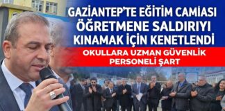 Eğitim camiası Gaziantep’te öğretmene saldırıyı kınamak için kenetlendi