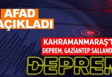 Kahramanmaraş’ta 4,7 büyüklüğünde deprem! Gaziantep ve çevre illerde de hissedildi
