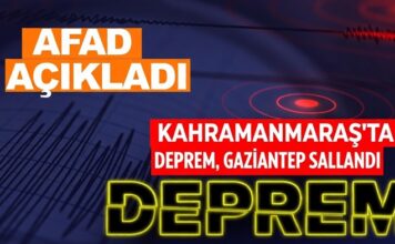 Kahramanmaraş’ta 4,7 büyüklüğünde deprem! Gaziantep ve çevre illerde de hissedildi