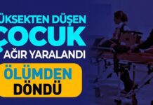 Gaziantep’te yüksekten düşen çocuk ağır yaralandı