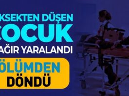 Gaziantep’te yüksekten düşen çocuk ağır yaralandı