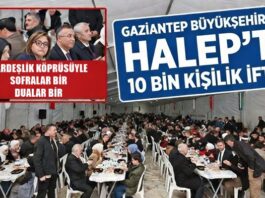 Kardeşlik Köprüsü: Gaziantep Büyükşehir’den Halep’te 10 bin kişilik iftar