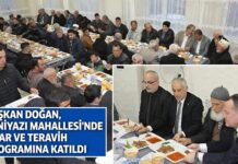 Nizip Belediye Başkanı Doğan, Yeniyazı’da iftar ve teravih programına katıldı