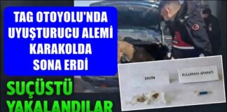 Gaziantep’te otoyolda uyuşturucu kullanan 3 kişi yakalandı