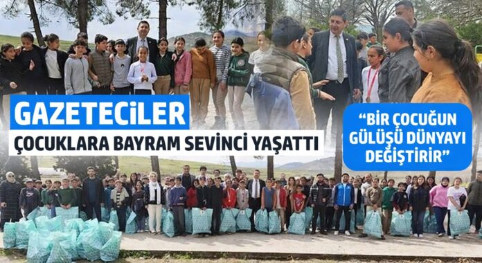 Gazeteciler, Gaziantep'te depremzede çocuklara bayram sevinci yaşattı