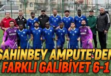 Şahinbey Ampute’den şampiyonluk yolunda farklı galibiyet: 6-1