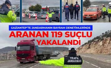 Gaziantep’te jandarmadan bayram mesaisi: Aranan 119 kişi yakalandı