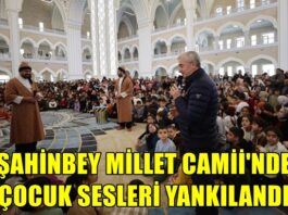 Şahinbey Millet Camii çocuklarla doldu taştı