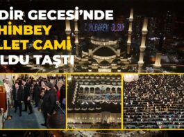 Kadir Gecesi’nde on binlerce Gaziantepli Şahinbey Millet Camii’ne akın etti