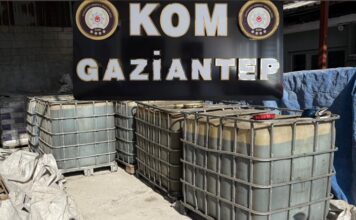 Gaziantep’te binlerce litre kaçak akaryakıt ele geçirildi