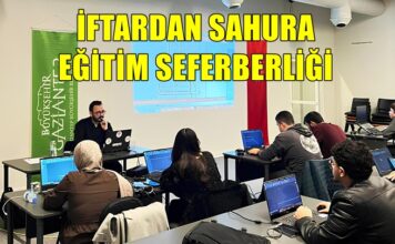 Gaziantep’te gençler iftardan sahura teknolojiyle buluşuyor