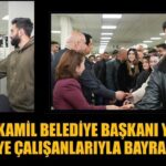 Başkan Yılmaz, belediye çalışanlarıyla bayramlaştı