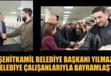 Başkan Yılmaz, belediye çalışanlarıyla bayramlaştı