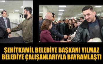 Başkan Yılmaz, belediye çalışanlarıyla bayramlaştı