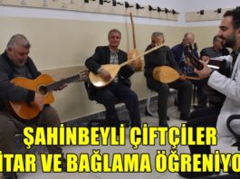 Gaziantep’te çiftçiler gitar ve bağlama çalmayı öğreniyor