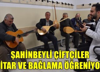 Gaziantep’te çiftçiler gitar ve bağlama çalmayı öğreniyor