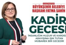 Başkan Şahin’den Kadir Gecesi mesajı