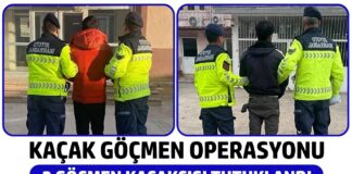 Gaziantep’te 11 düzensiz göçmen yakalandı, 2 göçmen kaçakçısı tutuklandı