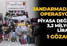 Gaziantep’te jandarmadan operasyon: Piyasa değeri 3,2 milyon lira