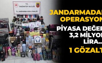 Gaziantep’te jandarmadan operasyon: Piyasa değeri 3,2 milyon lira