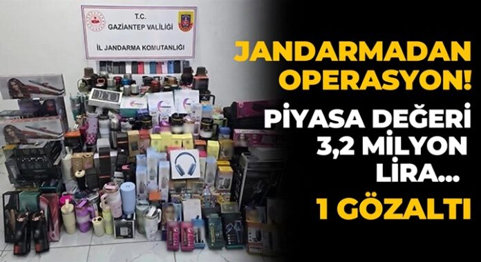 Gaziantep'te jandarmadan operasyon: Piyasa değeri 3,2 milyon lira
