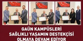 Sağlık Müdürlüğünden Gaziantep Üniversitesi’ne “sağlıklı yaşam” belgesi