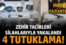 Gaziantep’te uyuşturucu operasyonunda 4 zehir taciri tutuklandı