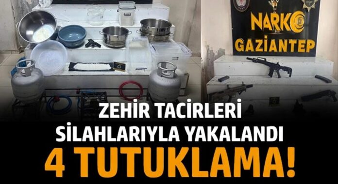Gaziantep'te uyuşturucu operasyonunda 4 zehir taciri tutuklandı