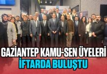 Gaziantep’te Kamu-Sen üyeleri iftarda buluştu