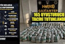 Büyük operasyon! Gaziantep’te 165 uyuşturucu taciri tutuklandı