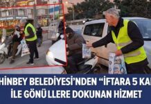 Gaziantep’te “İftara 5 Kala” projesiyle trafikteki vatandaşlara iftar kolaylığı