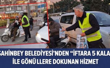 Gaziantep’te “İftara 5 Kala” projesiyle trafikteki vatandaşlara iftar kolaylığı