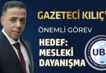 Gazeteci Kılıç Uluslararası Basın Konfederasyonu (UBK) Gaziantep İl Temsilcisi oldu