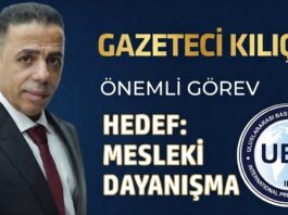 Gazeteci Kılıç Uluslararası Basın Konfederasyonu (UBK) Gaziantep İl Temsilcisi oldu