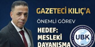 Gazeteci Kılıç Uluslararası Basın Konfederasyonu (UBK) Gaziantep İl Temsilcisi oldu