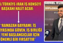 Acar: “Ramazan Bayramı, iş dünyasında yeni başlangıçlar için önemli bir fırsattır”