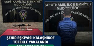 Kalaşnikof tüfekle yakalandı! Gaziantep’te şok operasyon