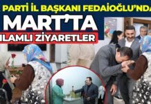 AK Parti Gaziantep İl Başkanı Fedaioğlu’ndan çok özel 8 Mart ziyaretleri