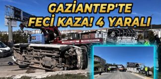 Gaziantep’te kamyonet ile minibüs çarpıştı: 4 kişi yaralandı