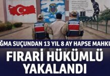 Gaziantep’te 13 yıl 8 ay hapse mahkum firari hükümlü yakalandı