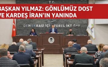 Başkan Yılmaz, “Gönlümüz, dost ve kardeş ülke İran’ın yanında”