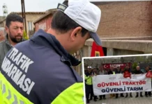 Jandarma, Gaziantep’te traktör sürücülerine eğitim verip ücretsiz reflektör dağıttı