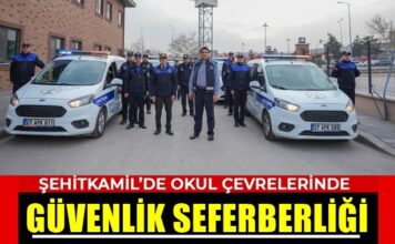 Şehitkamil’de okul çevrelerinde güvenlik seferberliği başlatıldı