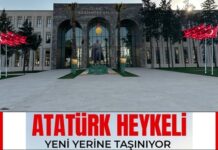Atatürk Heykeli, Gaziantep Valiliği’ndeki yeni yerine taşınıyor