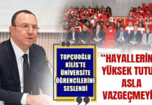 Topçuoğlu: “Hayallerinizi yüksek tutun ve asla vazgeçmeyin!”