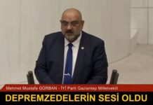 Gaziantep Milletvekili Gürban depremzedelerin sesi oldu