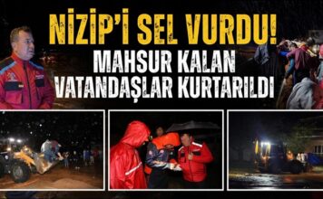 Korku dolu saatler yaşandı: Gaziantep’te selde mahsur kalan vatandaşlar kurtarıldı!