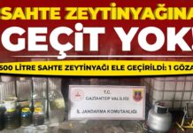 Gaziantep’te 1500 litre sahte zeytinyağı ele geçirildi