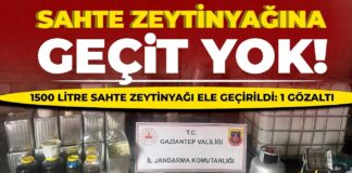 Gaziantep’te 1500 litre sahte zeytinyağı ele geçirildi